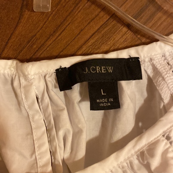 J. Crew White Blouse with Floral Embroidery - Picture 3 of 8